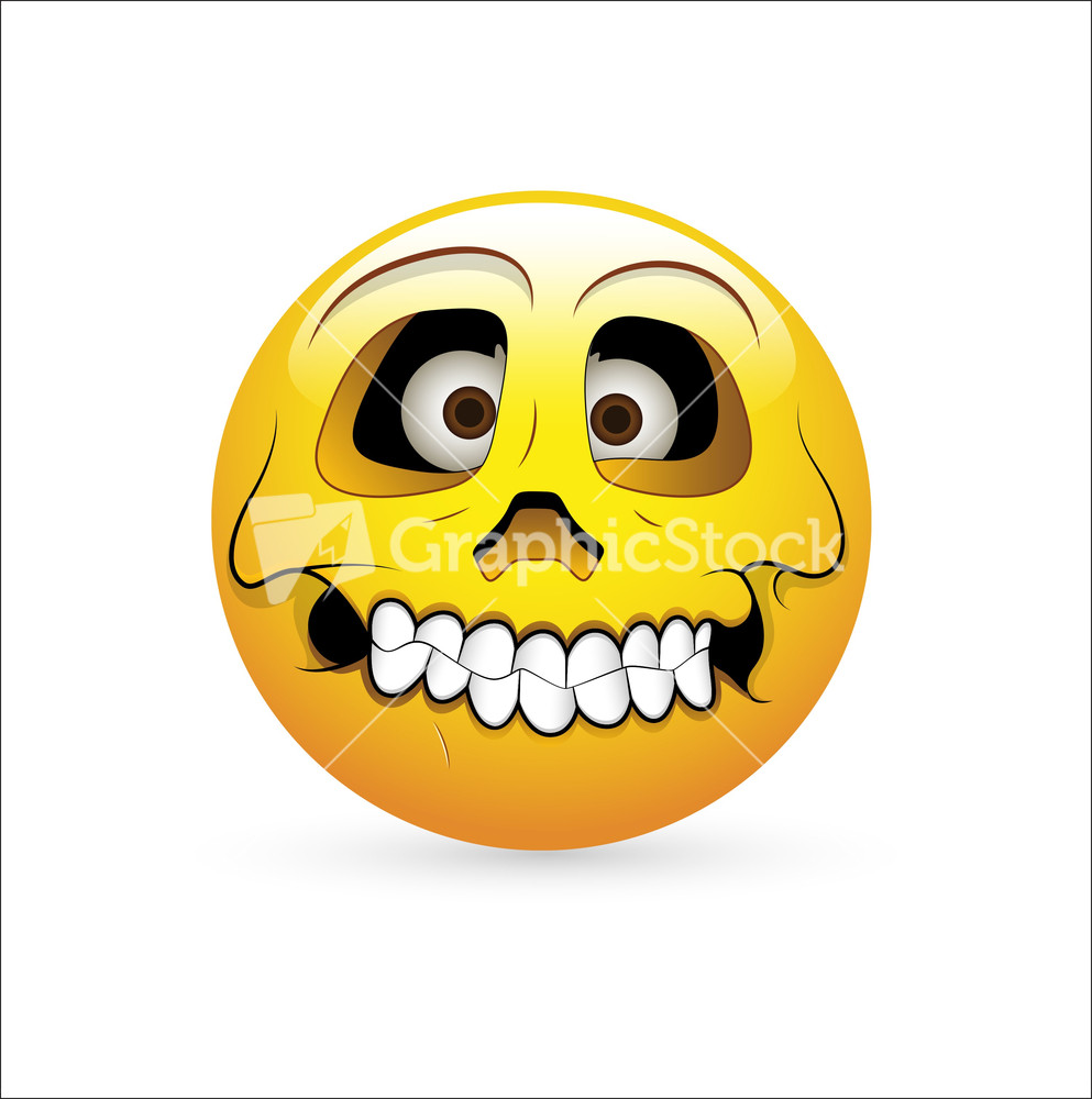 Smiley Emoticons Face Vector Skull Expression Stock Image