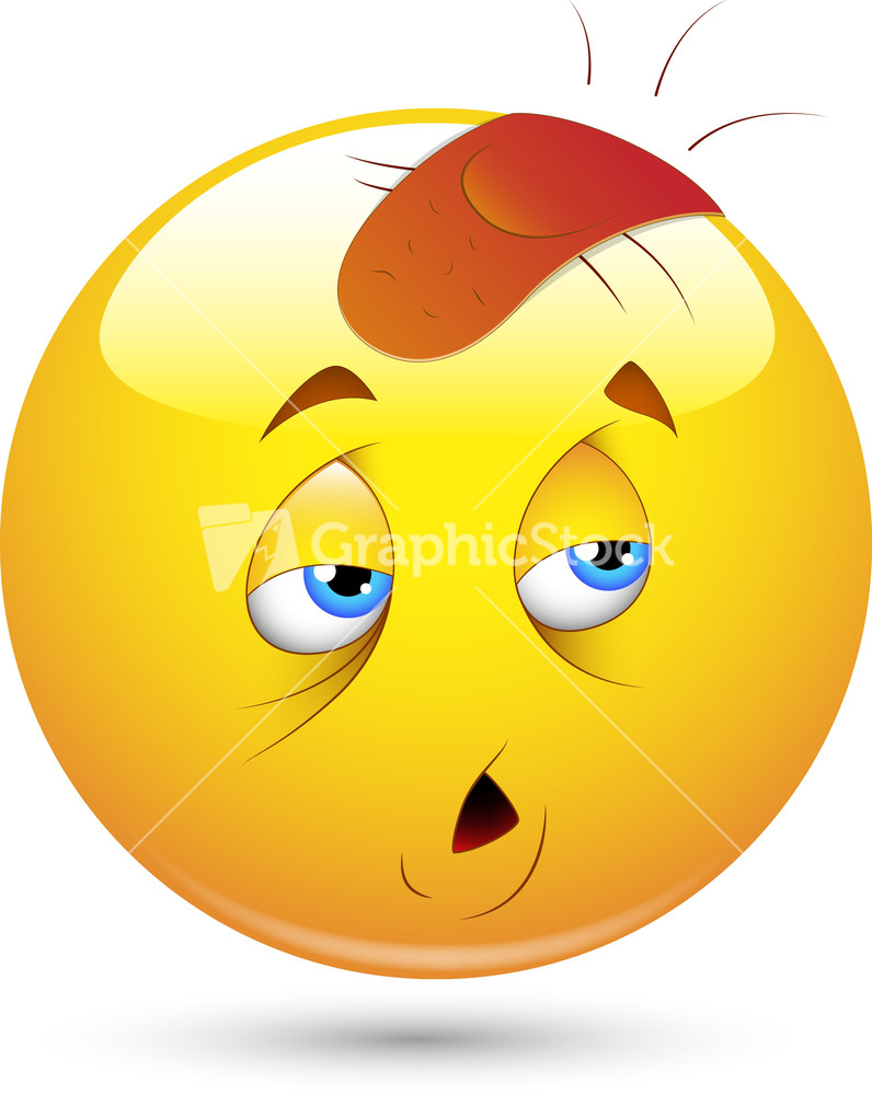 Smiley Vector Illustration Injured Face Stock Image