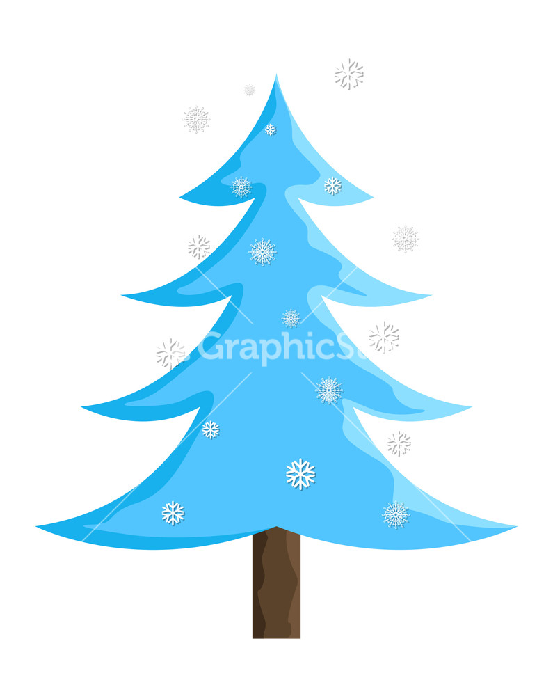 Snowflakes Christmas Tree Design