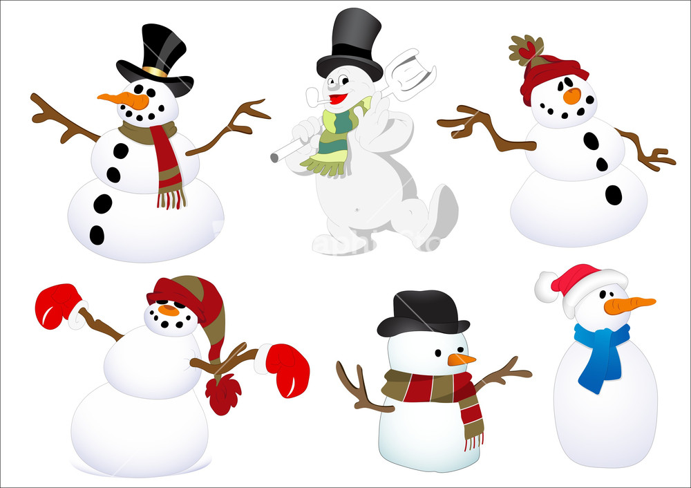 Snowmen Characters Vectors