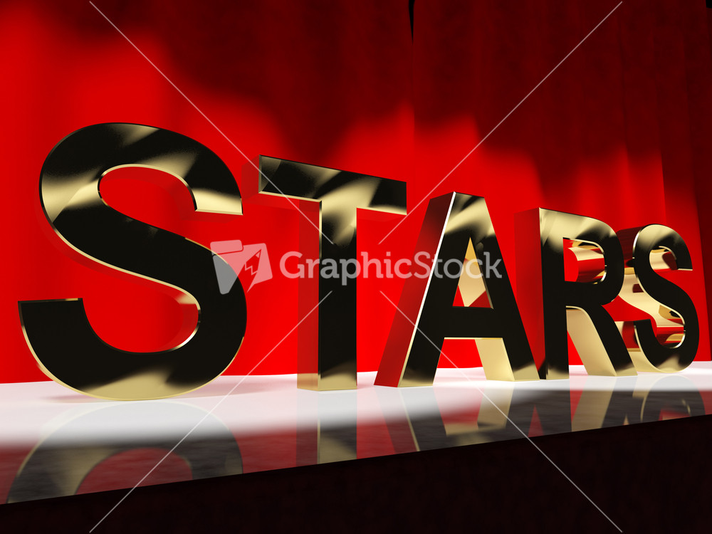 Stars Word On Stage Meaning Famous People Like Celebrities Divas And Superstars