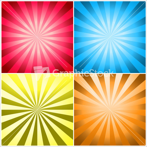 Grunge Rainbow Sunburst Background Stock Image