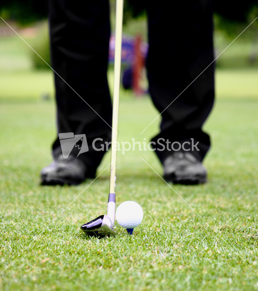 Teeing Off On A Golf Course
