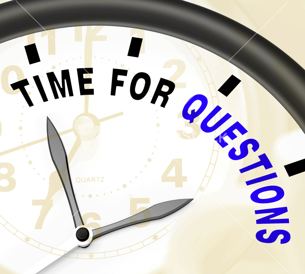 Time For Questions Message Showing Answers Needed