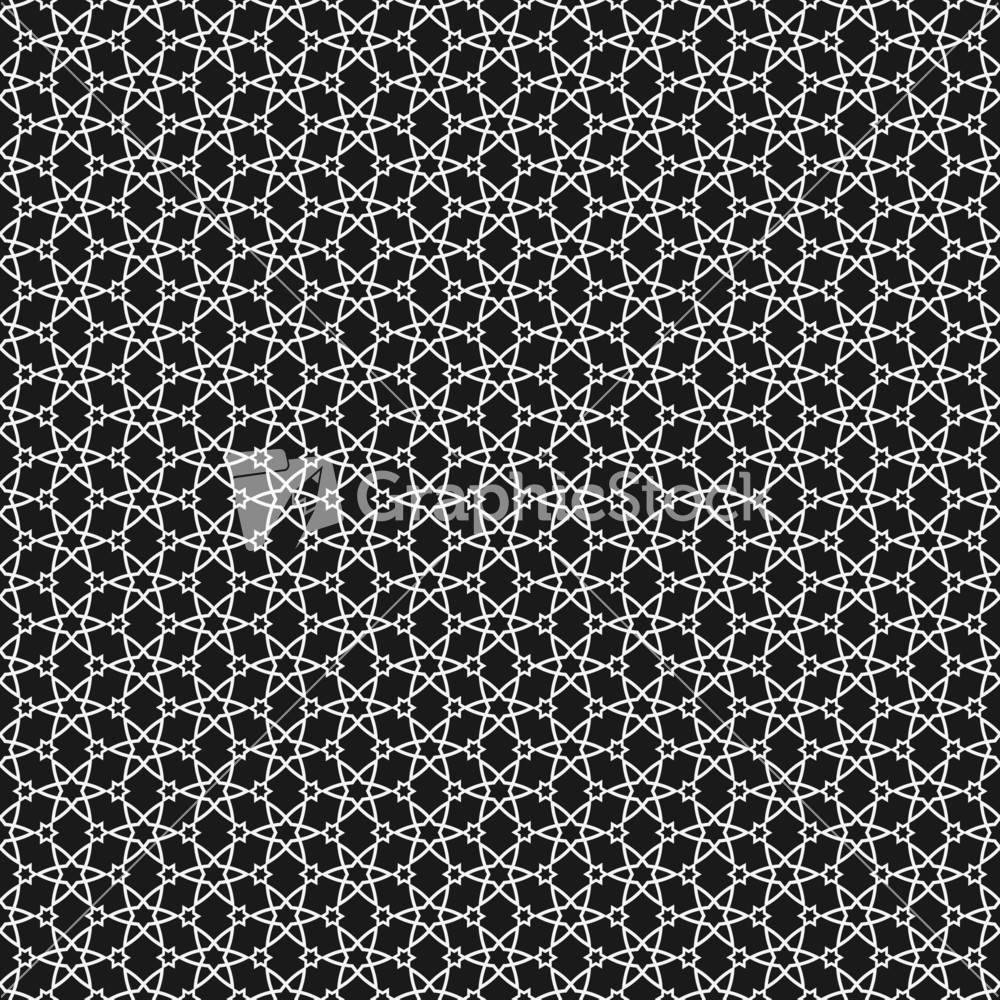 Vector Black And White Islamic  Pattern Stock Image