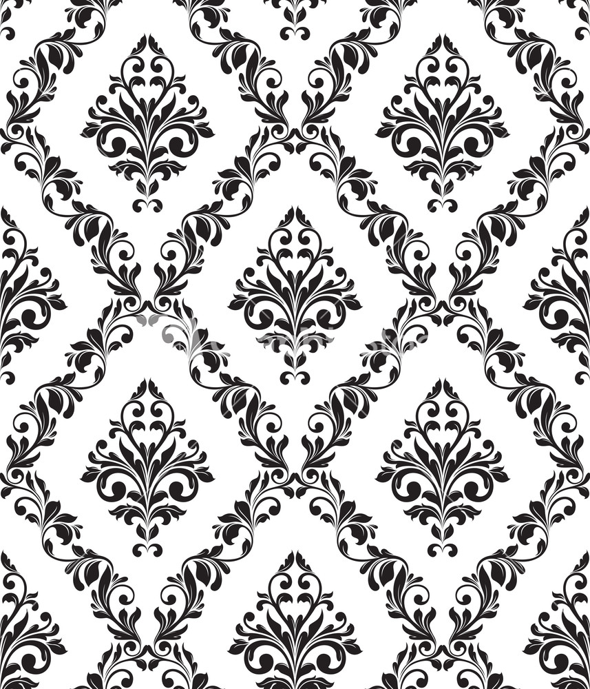 Vector Damask Pattern Stock Image