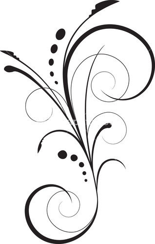 Vector Floral Flourish Stock Image