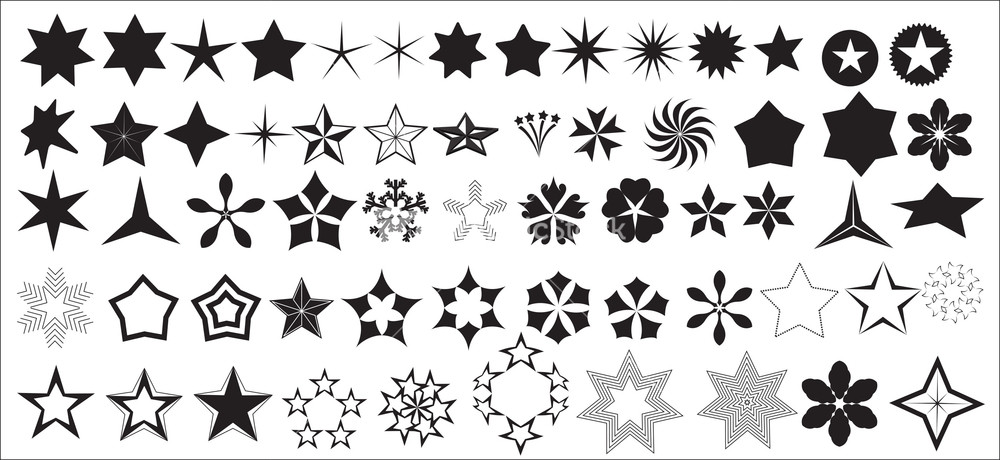Vector Stars Shapes Stock Image