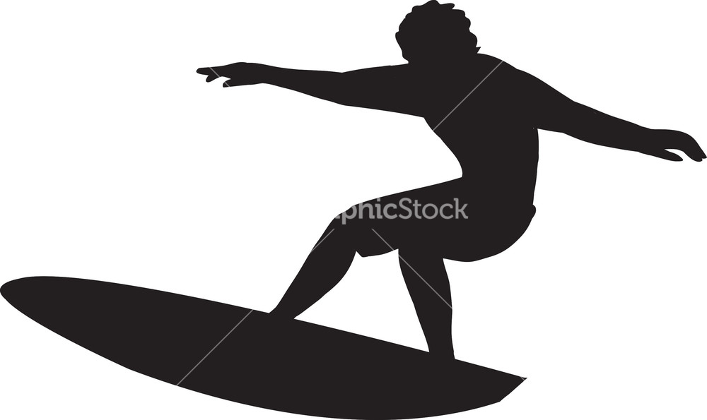 Vector Surfer Silhouette