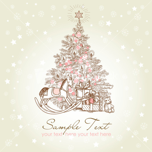 vintage christmas card beautiful christmas tree vintage christmas card beautiful christmas tree