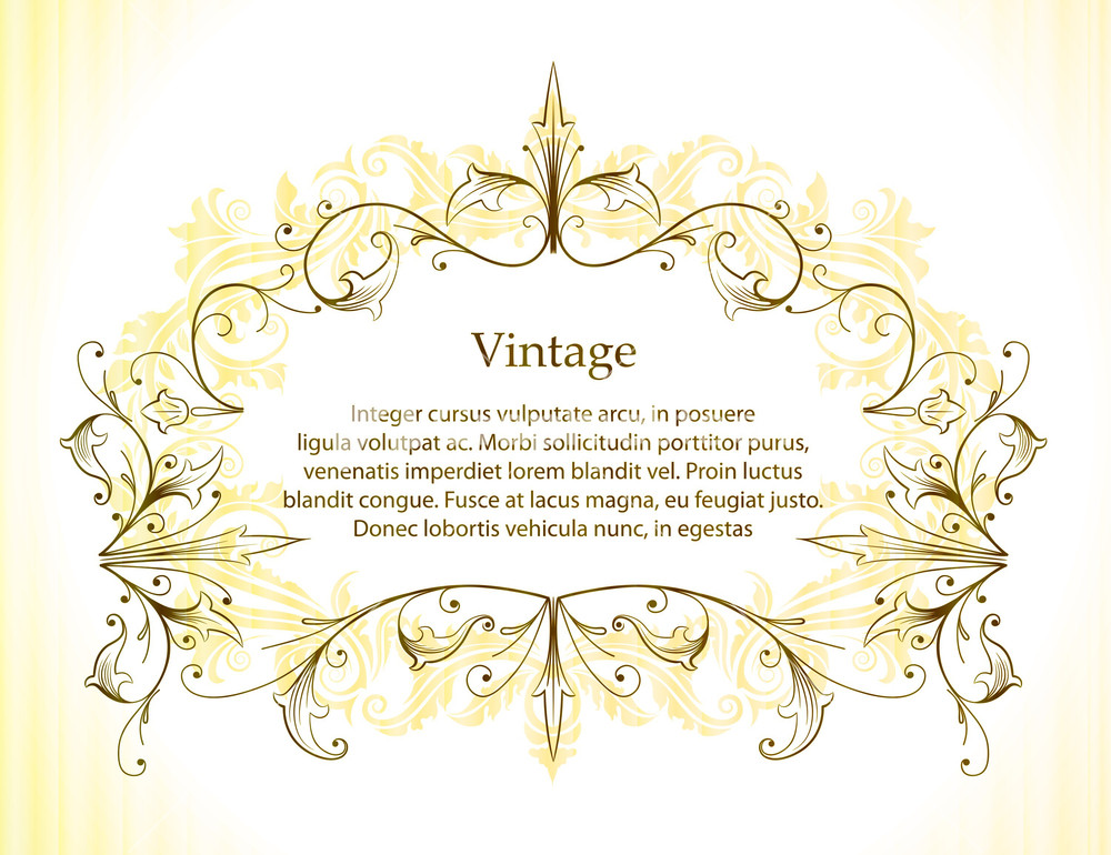 Vintage Floral Frame Vector Illustration