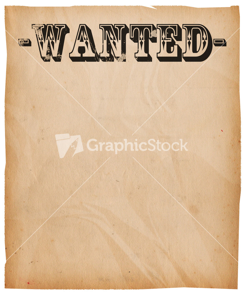 Vintage Wanted Poster Background