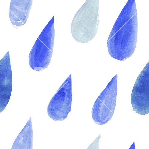 Vector Watercolor Rain Drops