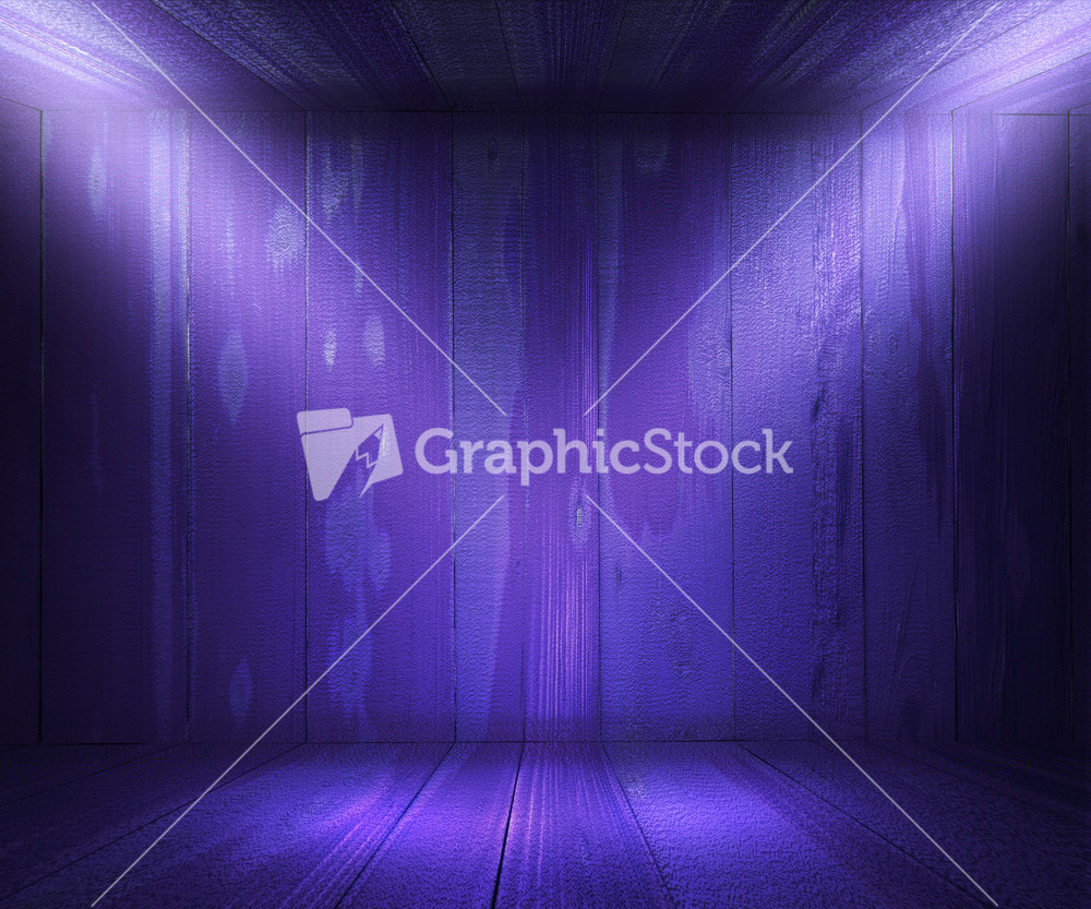 Wooden Spotlight Room Violet Background
