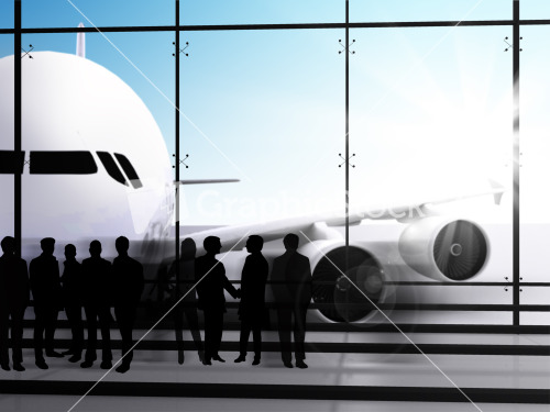 Business People Waiting For The Flight Stock Image