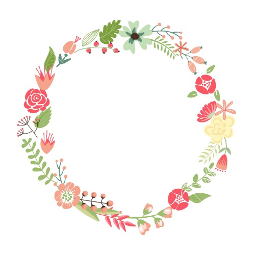 floral frame cute retro flowers arranged un a shape of the wreath perfect f_fkCgLtO_