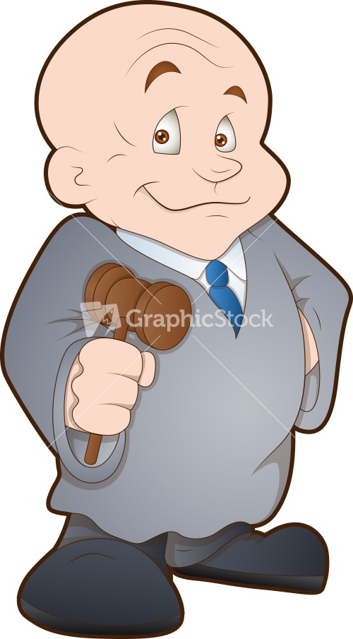 Judge - Cartoon Character Stock Image