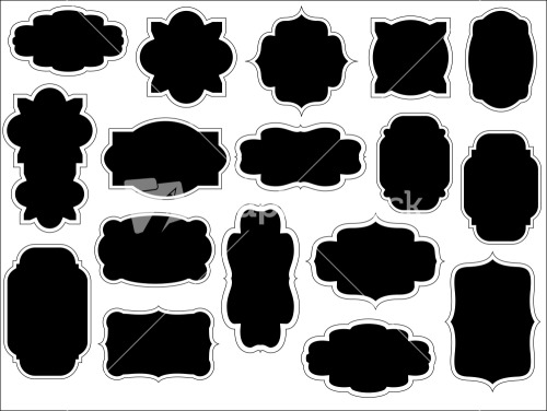 Labels Shapes Vector Designs Stock Image