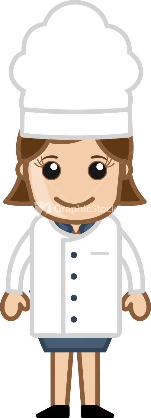 Lady Chef - Vector Character Cartoon Illustration Stock Image