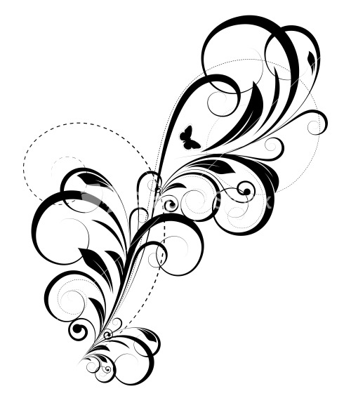 Ornate Flourish Design Art Stock Image