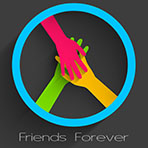 Happy Friendship Day Background With Hands Shaking On Grey Background.